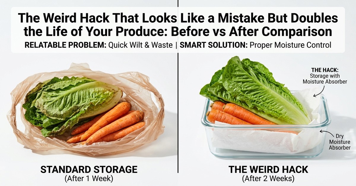 Before vs After Comparison — The Weird Hack That Looks Like a Mistake But Doubles the Life of Your Produce